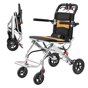Lightweight Foldable Transport Wheelchair for Seniors