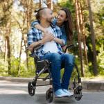 Ultra-Lightweight Folding Travel Wheelchair with Handle