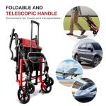 Portable Lightweight Wheelchair with Telescopic Handle
