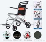 Portable Lightweight Folding Wheelchair with Hand Brake