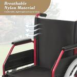 Foldable Transport Wheelchair for Adults, 300 lbs Support