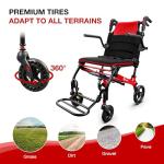 Portable Lightweight Wheelchair with Telescopic Handle