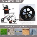 Portable Lightweight Folding Wheelchair with Hand Brake
