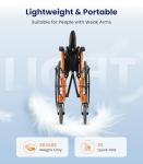 VOCIC Folding Lightweight Wheelchair with Double Brakes