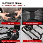 Portable Lightweight Wheelchair with Telescopic Handle