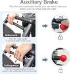 Portable Lightweight Folding Wheelchair with Hand Brake