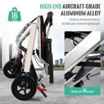 Lightweight Foldable Transport Wheelchair for Seniors
