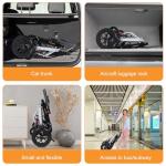 Toilmua Lightweight Portable Wheelchair with Handbrake