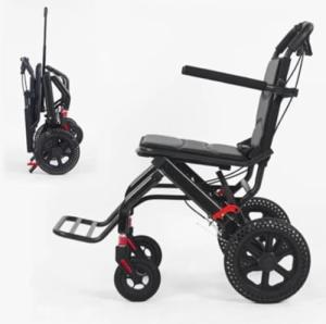 Lightweight Foldable Electric Wheelchair with Shock Absorbers