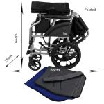 Lightweight Folding Wheelchair with Hand Brake