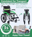 Lightweight Foldable Manual Wheelchair for Adults