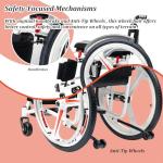 Lightweight Aluminum Wheelchair with Quick Release Wheels