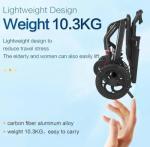 Lightweight Foldable Electric Wheelchair with Shock Absorbers