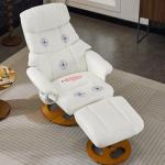 DEKKETO Ergonomic Recliner Chair with Footstool