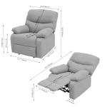 Grey Manual Reclining Sofa Chair for Comfort