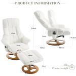 DEKKETO Ergonomic Recliner Chair with Footstool