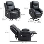 HOMCOM Electric Recliner Chair with Massage and Lift