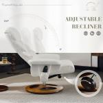 DEKKETO Ergonomic Recliner Chair with Footstool