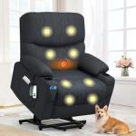 Electric Recliner Chair with Massage, Heat, and USB