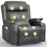 Electric Recliner Chair with Massage, Heat, Footrest