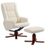 HOMCOM PU Leather Recliner Chair with Footstool