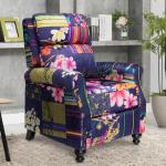 Colorful Floral Recliner Armchair for Relaxation