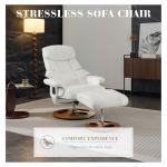 DEKKETO Ergonomic Recliner Chair with Footstool