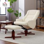 HOMCOM PU Leather Recliner Chair with Footstool