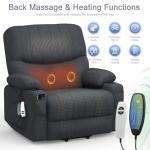 Electric Recliner Chair with Massage, Heat, and USB