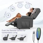 Electric Recliner Chair with Massage, Heat, Footrest