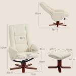 HOMCOM PU Leather Recliner Chair with Footstool