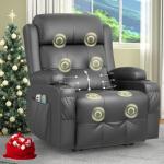 SQUEBILIFE Elderly Recliner Chair with Massage & Heat