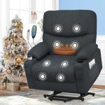 SQUEBILIFE Electric Recliner Chair with Heat & Massage