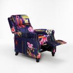 Colorful Floral Recliner Armchair for Relaxation