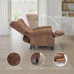 Chesterfield Wingback Recliner Chair in Sage Green