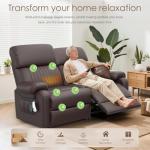 SQUEBILIFE Dual Recliner Sofa with Massage & Heat