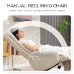 HOMCOM PU Leather Recliner Chair with Footstool