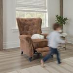 Chesterfield Wingback Recliner Chair in Sage Green