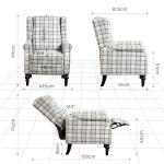 Light Blue Adjustable Recliner Chair for Relaxation