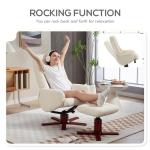HOMCOM PU Leather Recliner Chair with Footstool