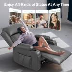 SQUEBILIFE Elderly Recliner Chair with Massage & Heat