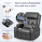 Electric Recliner Chair with Massage, Heat, Footrest