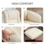 HOMCOM PU Leather Recliner Chair with Footstool