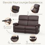 SQUEBILIFE Dual Recliner Sofa with Massage & Heat