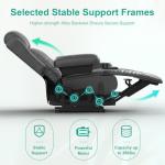 SQUEBILIFE Elderly Recliner Chair with Massage & Heat