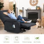 SQUEBILIFE Electric Recliner Chair with Heat & Massage