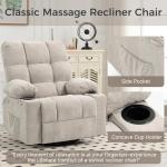 BRTHORY Electric Recliner with Massage and Heat