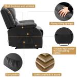 BTM Adjustable Recliner Chair with Side Pockets