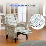 Light Blue Adjustable Recliner Chair for Relaxation