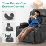 SQUEBILIFE Elderly Recliner Chair with Massage & Heat